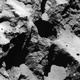 Ilustración para el artículo titulado Rosetta explica el origen de los enormes agujeros sobre el cometa 67/P